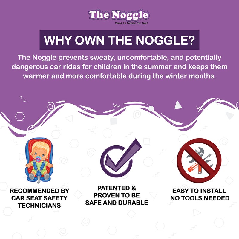 Noggle The Noggle-Making The Backseat Cool Again-Quick & Easy to Use Car Travel Accessories for a Comfy Ride Summer or Winter-Air Vent Extender Hose Directs Cool or Warm Air to Your Kids - 8ft, Black Ice - Image 4